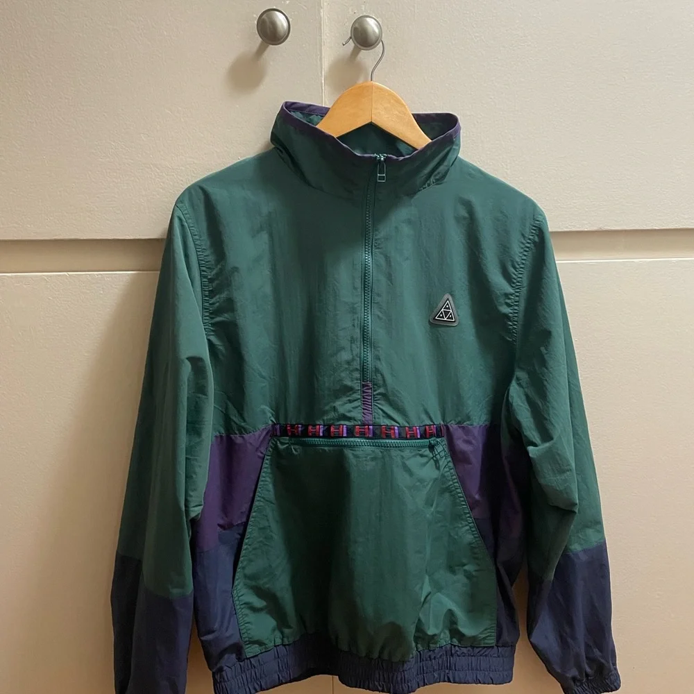 HUF Green Teton Quarter Zip Anorak Jacket (Size M) - Picture 4 of 8